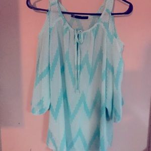 Maurices open shoulder 3/4 sleeve top